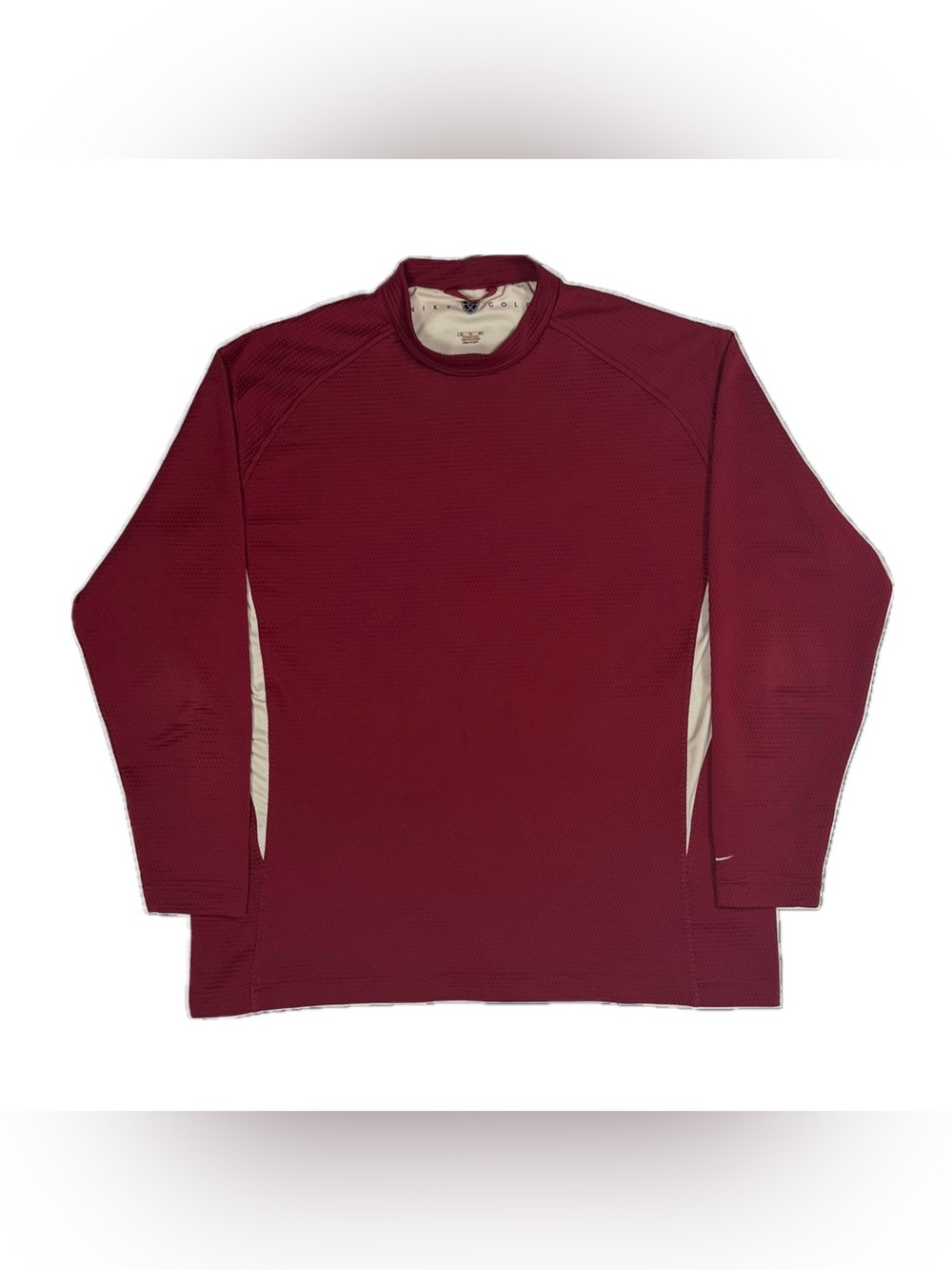 Vtg Y2K Nike Golf Fit Dry maroon red athletic thermal longsleeve shirt men XL